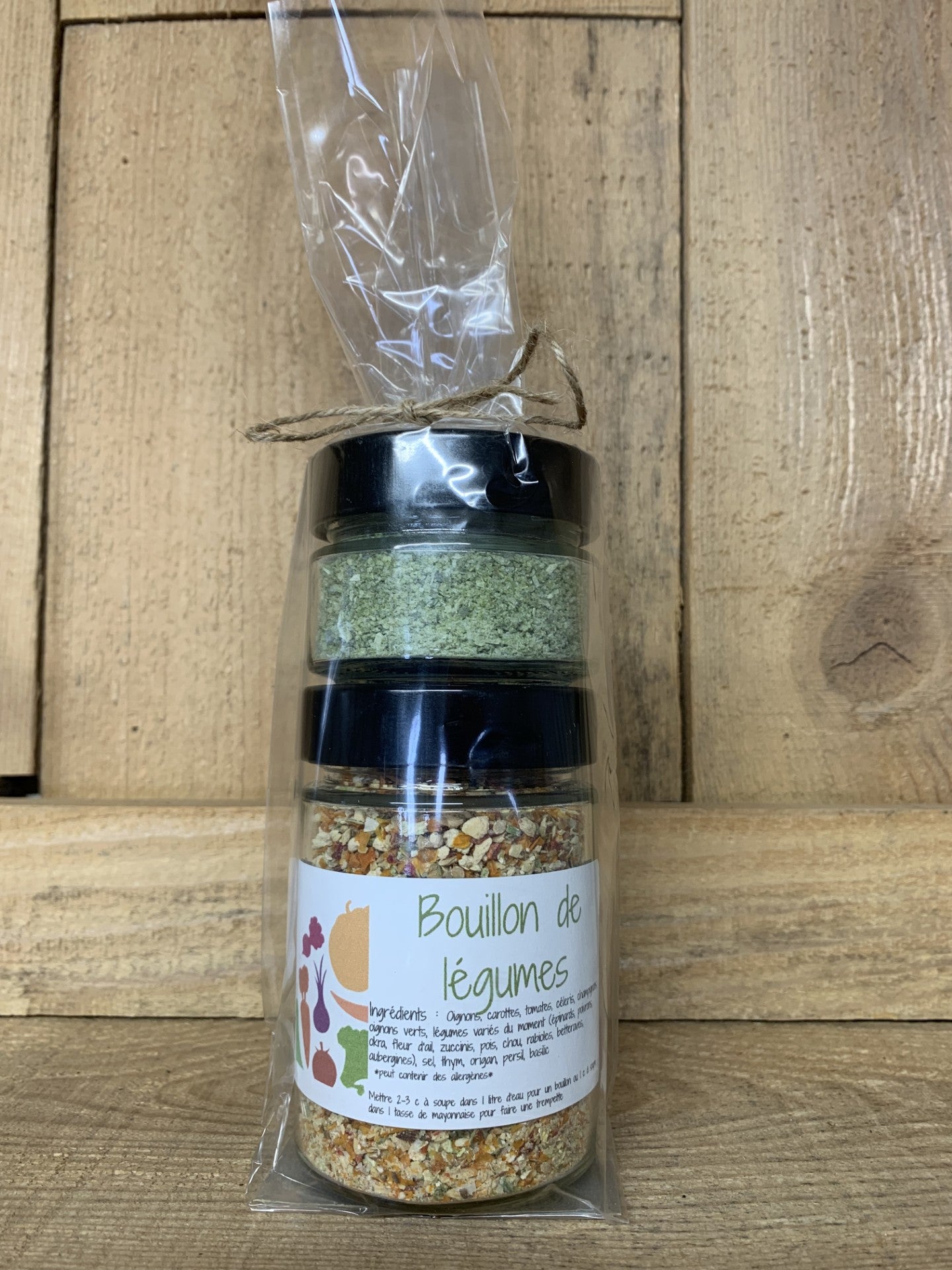 Duo bouillon et sel fleur d’ail déshydratée