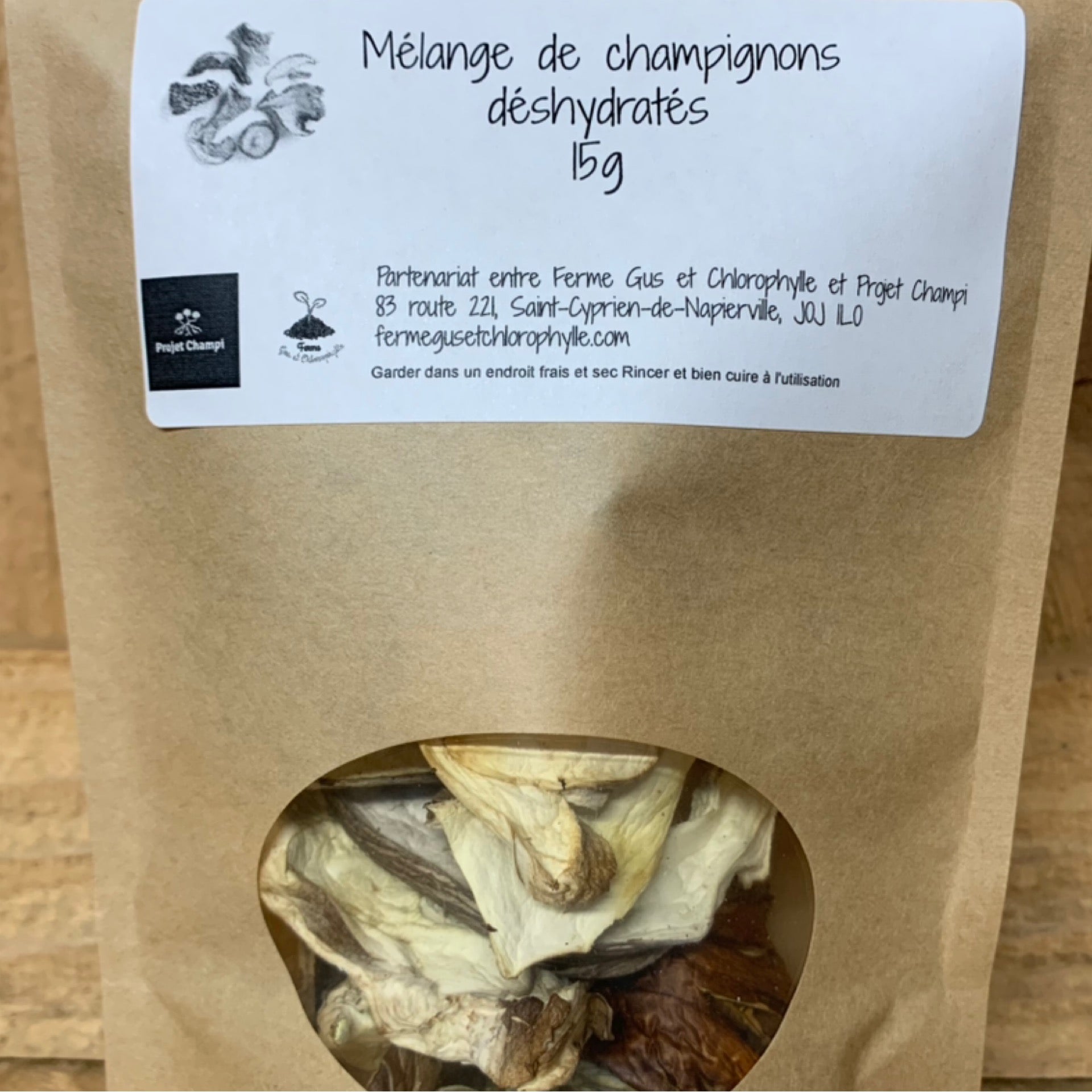 Mélange de champignons déshydratés