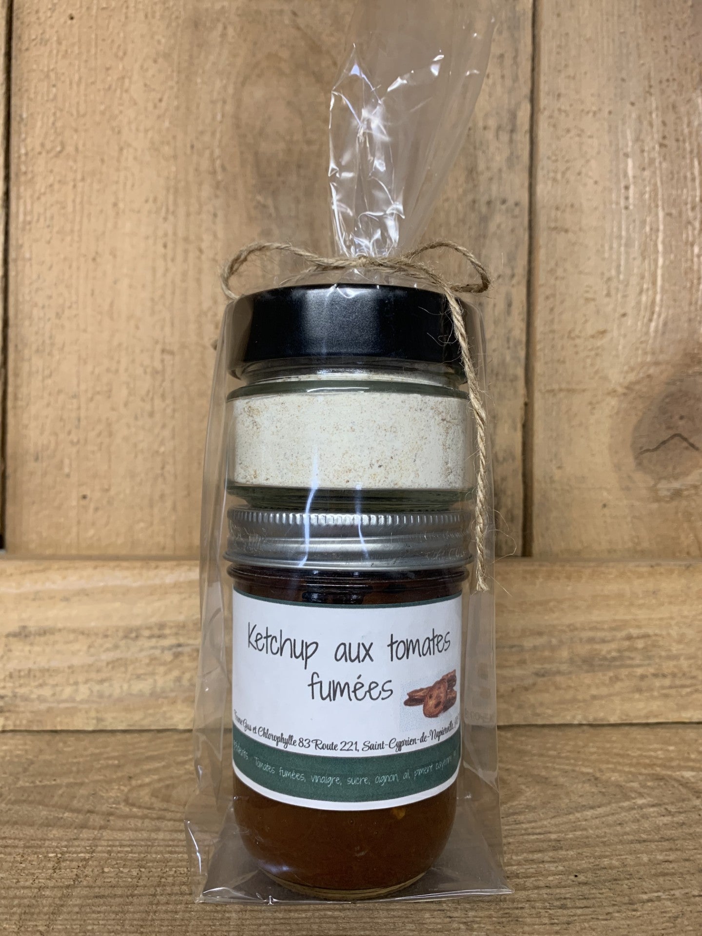Duo ketchup et sel fumé